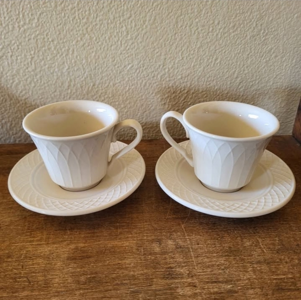 Gothic Homer Laughlin China Banquet Ivory Cup & Saucer Set. Estate Pieces